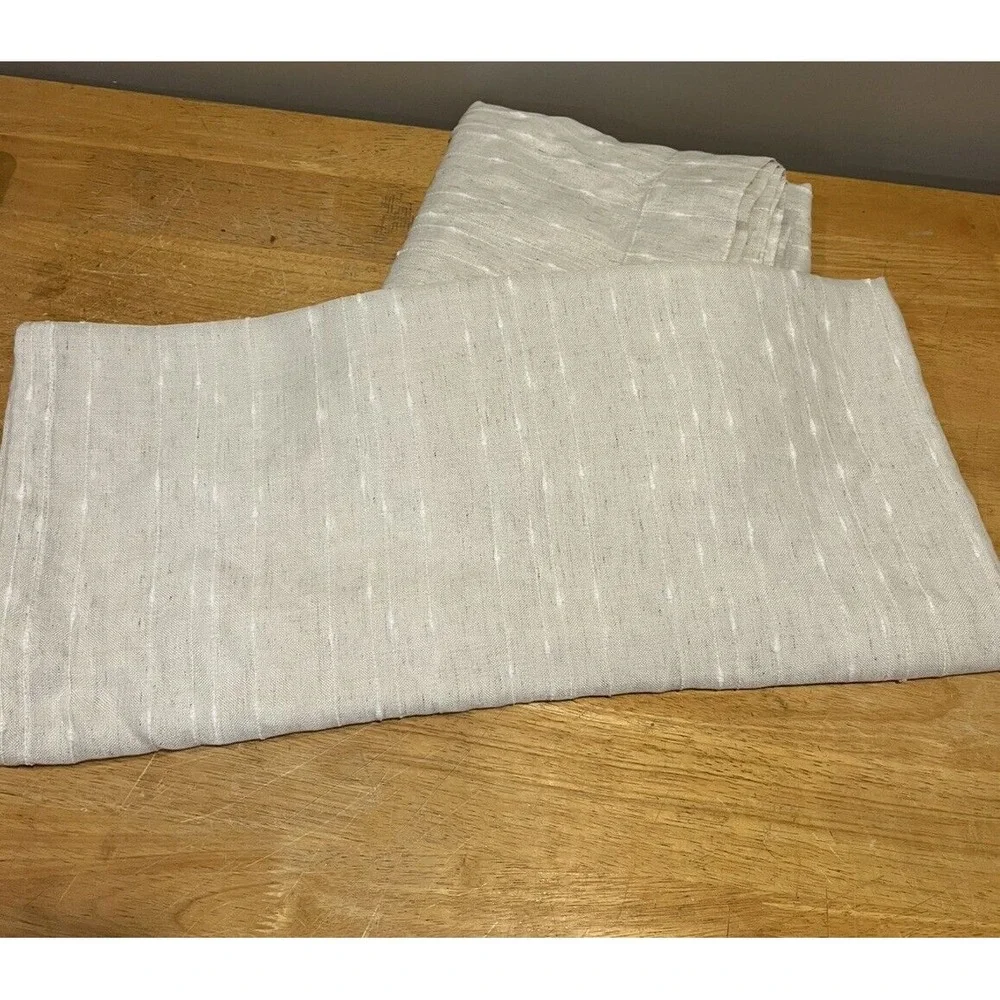 2 Ralph Lauren Linen Sheer Panels Window Curtains 52 X92